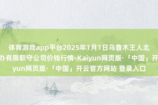 体育游戏app平台2025年1月1日乌鲁木王人北园春果业规画打算惩办有限职守公司价钱行情-Kaiyun网页版·「中国」开云官方网站 登录入口