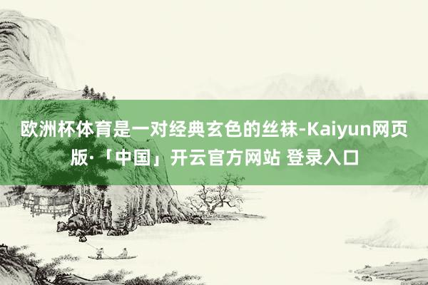 欧洲杯体育是一对经典玄色的丝袜-Kaiyun网页版·「中国」开云官方网站 登录入口