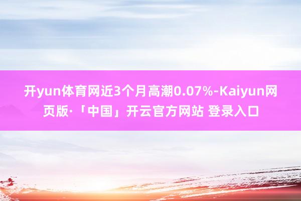 开yun体育网近3个月高潮0.07%-Kaiyun网页版·「中国」开云官方网站 登录入口