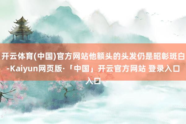 开云体育(中国)官方网站他额头的头发仍是昭彰斑白-Kaiyun网页版·「中国」开云官方网站 登录入口